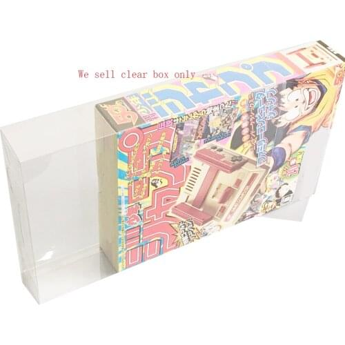 50 pcs a lot Transparent PET display box for FC mini Jump game case for Weekly juvenile 50 anniversary game storage box