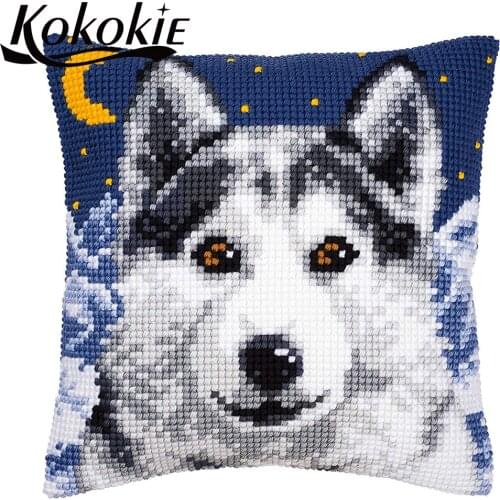 Accessories for pillow kits handmade cross stitch kits throw pillow cotton Embroider needlework kits animals pillowcase kits