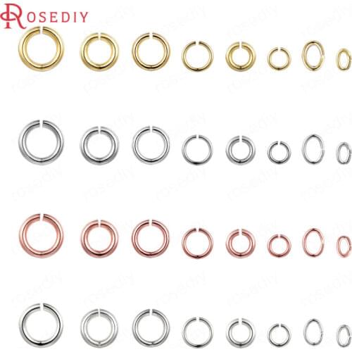 B010)20 pieces 24K Gold Color Real Silver Color Plated Brass Jump Rings Diy Jewelry Findings Earrings Accessories Wholesale