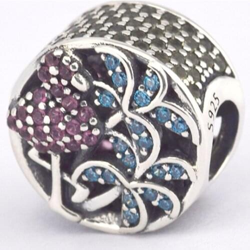 100% 925 Sterling Silver Tropical Flamingo Charm Fits Pandora Bracelet Metal Beads for Jewelry Making Women Gift Bijoux