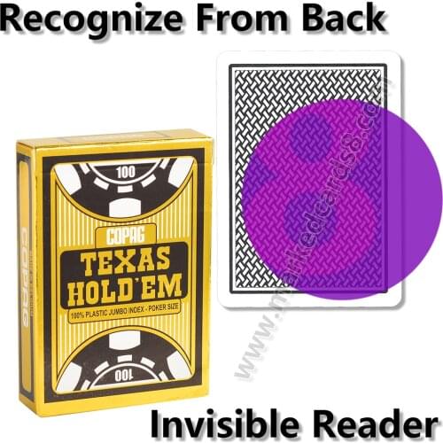 Copag Anti Cheat Poker for Invisible Ink Contact Lenses Plasitc Magic Board Game for Party Waterproof Marked Playing Cards