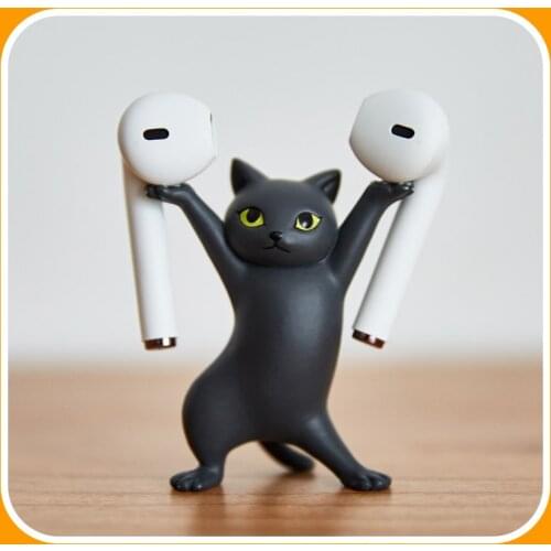 5Pcs Enchanting Cat Pen Holder Black Cat Carrying Coffin Bracket Cute Decoration Hand-made Home Decore Easter Decoration New