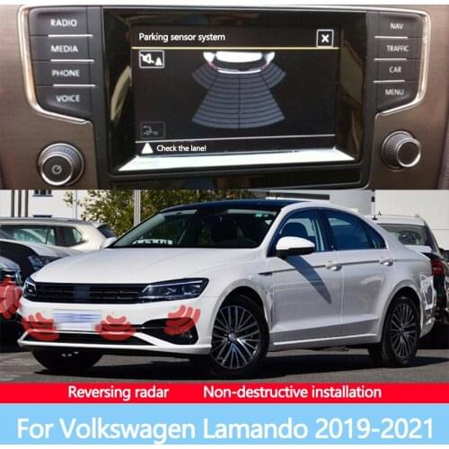 Display Reversing Image Front And Rear Radar Parking Detector Kit Sound Warning Indicator For Volkswagen Lamando 2019-2021