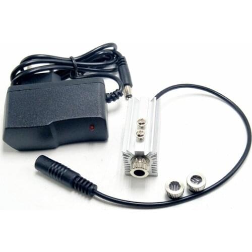 Focusable 650nm 50mw Red Laser Diode Module Dot Line Cross 3 in 1with Adapter & 12mm Heatsink