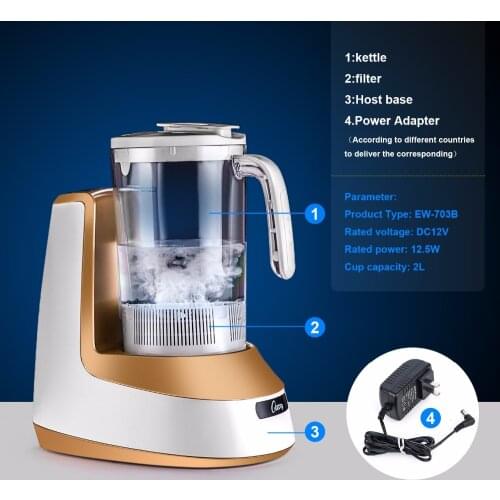 Hydrogen Water Generator Hydrogen Water Maker Alkaline Water Ionizer Kettle 2000ml HEALTH CARE PRODUCT 100-240V