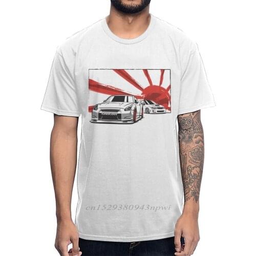 JDM Supercar Sportscar Mens Tshirt Hip Hop Streetwear New Arrival Male Clothes Tee Shirt Popular Crewneck Plus Size Men T-shirt