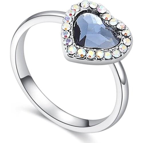 Baffin Heart Rings for Women Wedding Party Dating Silver Color Anillos Mujer Fashion Gifts