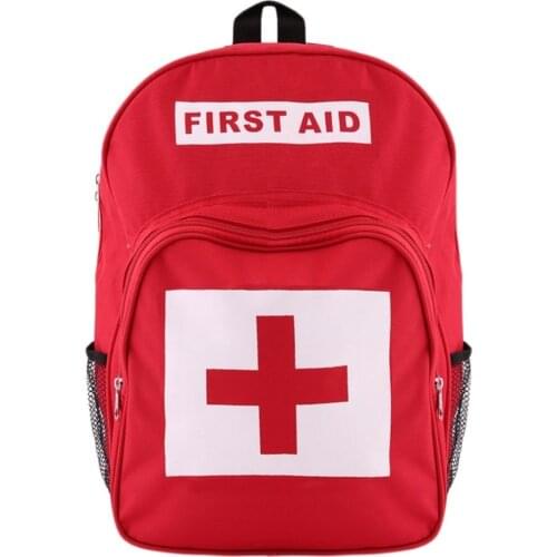 Red Cross Backpack First Aid Kit Bag Outdoor Sports Camping Home Medical Emergency Survival bag 40*30*15cm