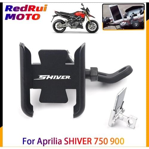For Aprilia SHIVER 750 900 Motorcycle Aluminum Mobile Phone Holder GPS Navigator Rearview Mirror Handlebar Bracket Accessories