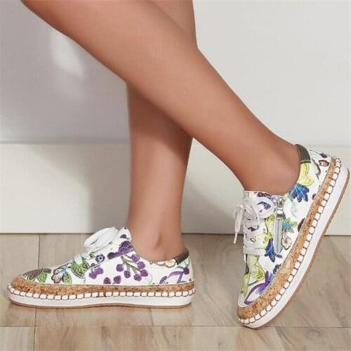 Sports large size womens shoes fashion breathable women casual shoes bottom platform sneakers womens flat bottom running loafer