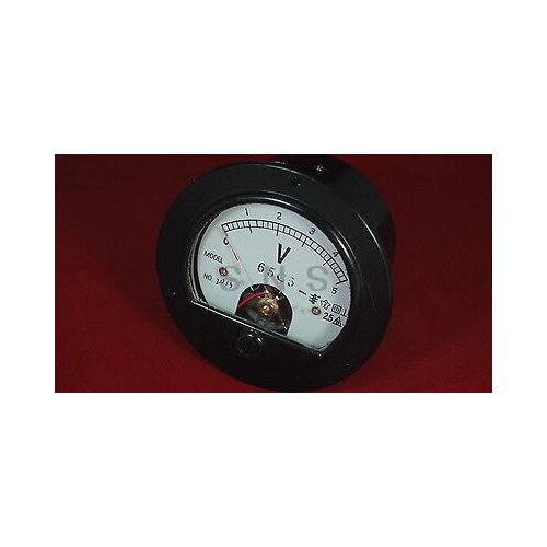 DC 0-5V Round Analog Voltmeter Voltage Panel meter DH62 Directly connnected