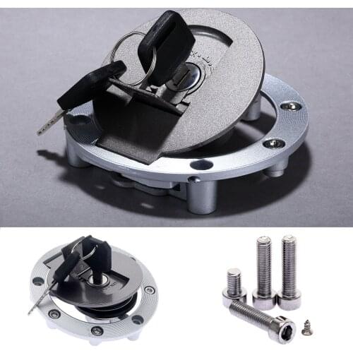Motorcycle Fuel Tank Cap Aluminum Gas Tank Cover Moto Rapid Locking+Key+Screw Bolts for Yamaha FZR250 400 FZR600 FZR750 FZR1000