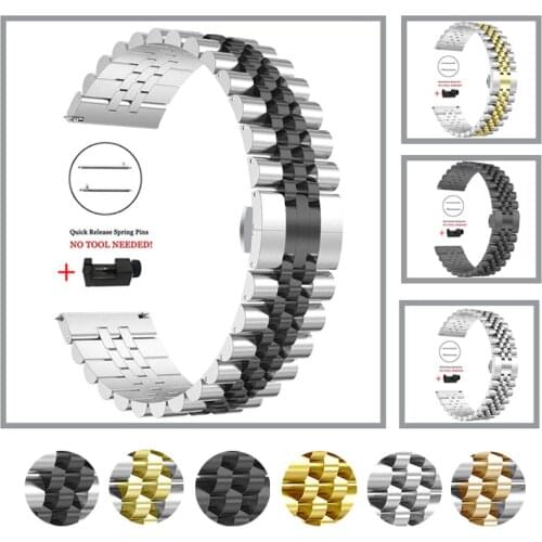 Metal Classic Wrist Strap for Garmin Venu Watch Band Stainless Steel Bracelet for GarminActive/GarminMove 3 20mm 22mm WristBand