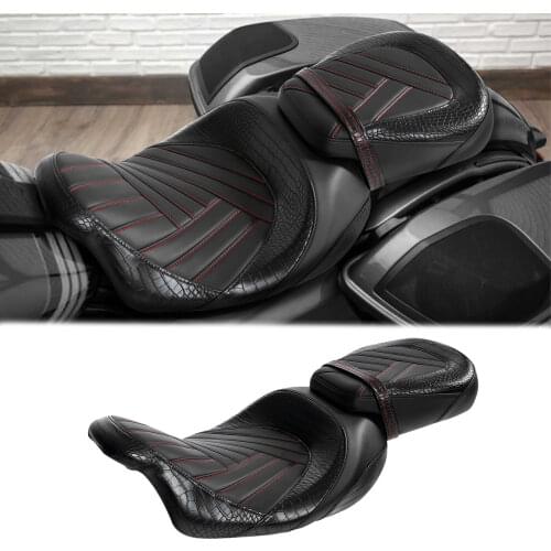 Motorcycle 3 Styles Driver Passenger Pillion Seat For Harley Touring Road Glide Road King Street Glide FLTRXSE 2009-2021 19 18