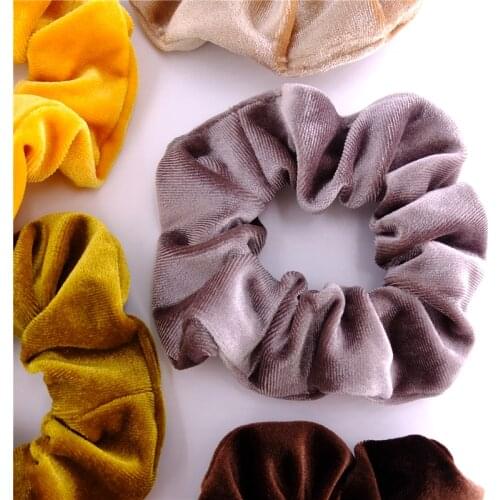 Gentle Velvet Hair Scrunchies Girls Women Ponytail Holder Hair Elastic Bands Ties Hair Accessories Handmade Favors
