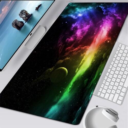 Non-skid Space galaxy mouse pad lock edge mousepads gaming mousepad keyboard mouse pad laptop mouse pads office desk carpet gift