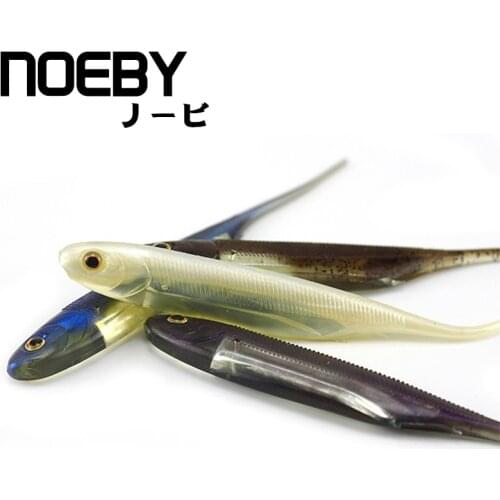 NOEBY 4pcs/lot Soft Lure 75mm/1.3g Fishing lures Fishing Worm Swimbait 3D Iscas Artificiais Leurre Souple Soft Bait Tackle Peche