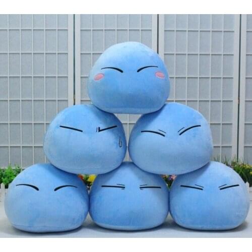 New Japan Anime Tensei shitara Slime Datta Ken 32cm Mascot Toy Blue Cute Plush Doll Stuffed Toy Bed Cushion Pillow Xmas Gifts