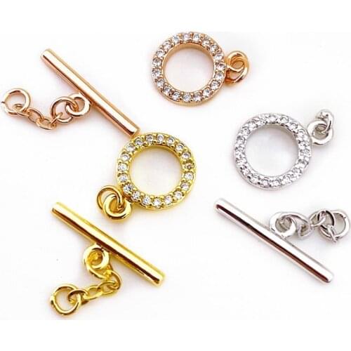 Wholesale DIY Natural Stones Beads Jewelry Making Accessories Silver/Gold/Rose Gold Metal Connector Clasps Findings