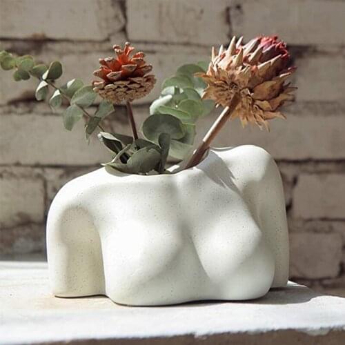 Personalized Resin Butt Chest Deco Artware Cement Pots Boobs Design Planter Molds Creative Home Deco Vase