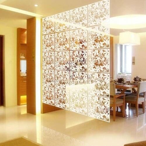 Hollow-Out Wall Stickers PVC Home Living Decortion Shield Hollow Room Divider Partitions Chinese Element Red