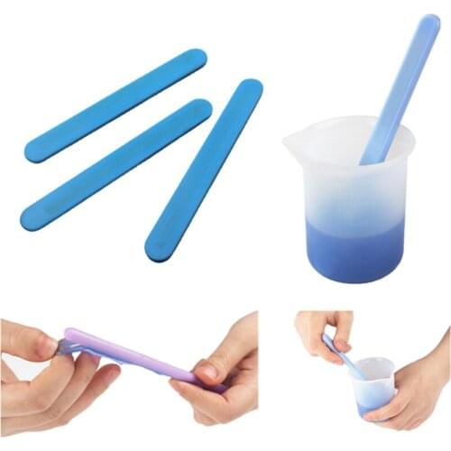 Silicone Stir Stick Stirring Rods for Mixing Resin Epoxy Liquid Paint Reusable Resin Tools Making DIY Crafts Facial Makeup Mixin