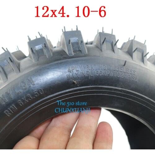Hot sale 12x 4.10-6 vacuum /tubeless tyre ATV Quad Go Kart 47cc 49cc /4.10-6 tyre Lawn Garden Tiller Snow Blower Thrower R-1