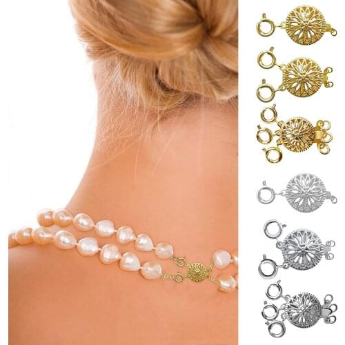 Connecting Clasp Buckle For Necklace Bracelet Multi Layered Buckles Electroplating Jewelry Bracelet DIY Connectors