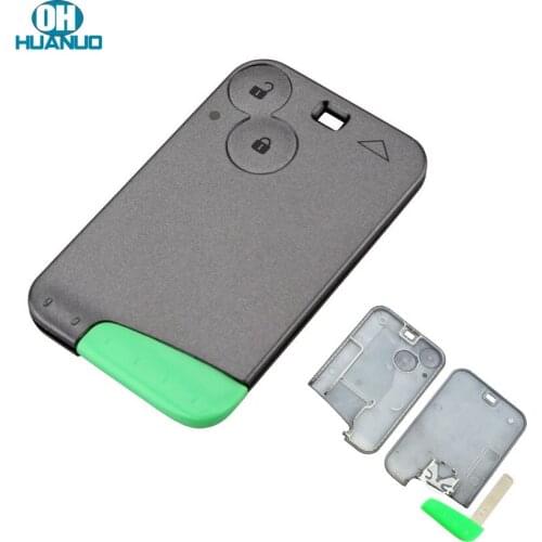 Remote Smart Card Key Case FOB For Laguna Smart Card 2 Button Key Shell WIth Insert Small Key Blade