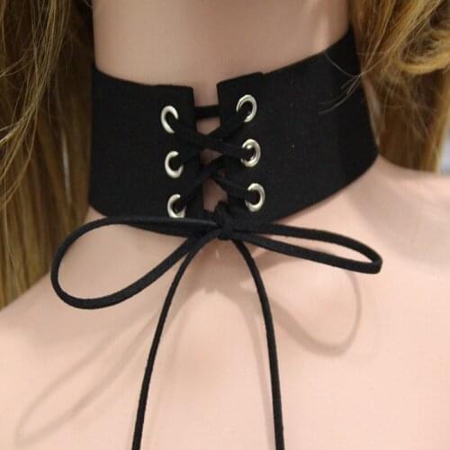 YOSEE Simple personality Exaggerated Punk Sexual collar Necklace Bondage Suffocation Bracelet Necklace Clavicle Necklace