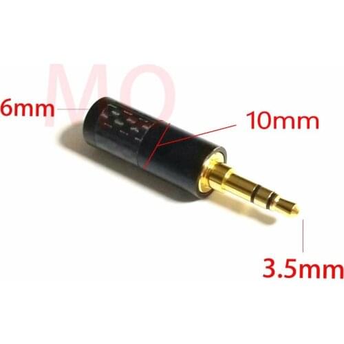 10PCS black High quality 3.5mm Stereo Male Plug Audio Plug