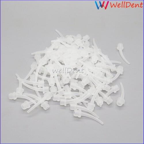 100pcs Dental Impression Mixing Tips Materials Mixer Syringe Intraoral Nozzles N3 Transparent Dentist Products