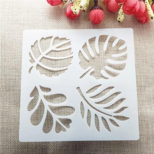 13*14CM Leaf Cloth Shield DIY Cake Scrapbook Stencils Hollow Embellishments Printing Lace Ruler Valentines Day