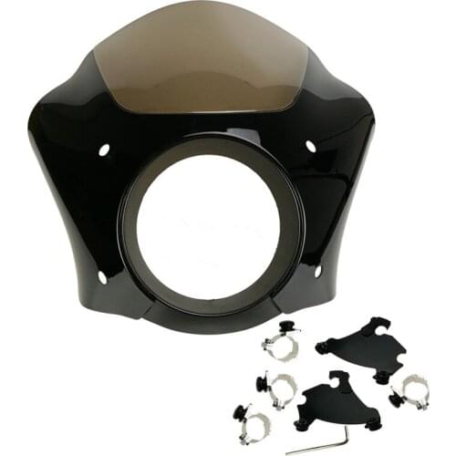 35mm-41mm Fork Bracket Trigger Lock Mount Gauntlet Headlight Fairing Visor For Harley Dyna / Sportster 883 1200 XL 1986-2016