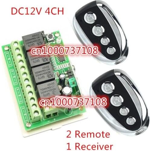4CH RF light remote switches Learning code Light Lamp control switch 315M/433M on/off receiver switch
