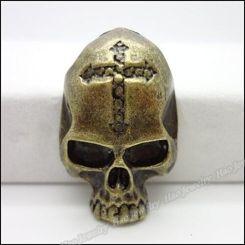 8pcs Vintage Charms Skull Pendant Antique bronze Fit Bracelets Necklace DIY Metal Jewelry Making