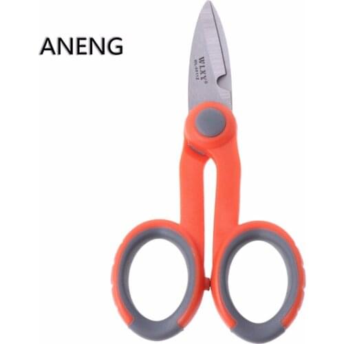 ANENG 5-1/2" Multipurpose Electrical Shears Fiber Optic Kevlar For Cut Electrical Wire