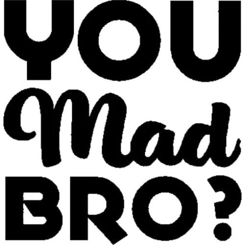 Car Stickers Funny Personality, You Crazy Brother?PVC Car Sticker Motorcycle Sticker 12.2cm *12CM