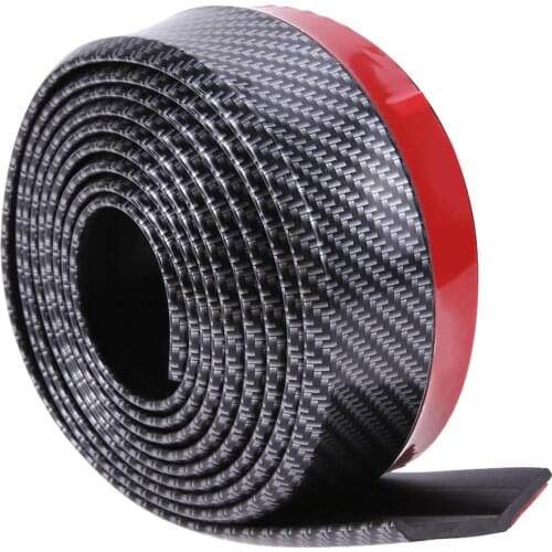 VODOOL 2.5m Car Bumper Lip Stickers Car Front Bumper Lip Rubber Protector Exterior Mouldings Bumper Lip Strip Splitter Body Kits