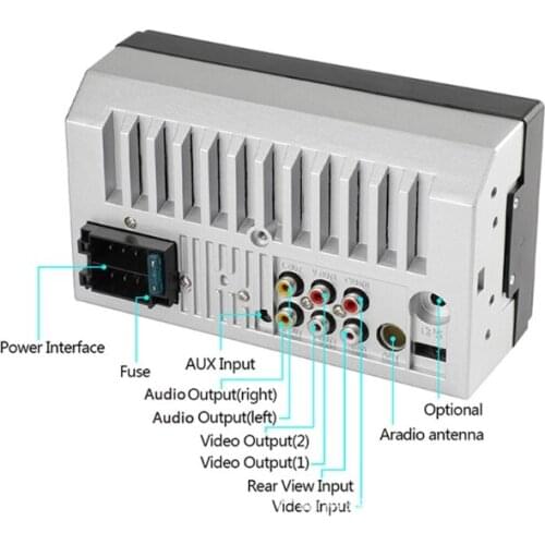 T8WF 7010B 7012B 7018B Dual Din Car Multimedia Player Broadcaster Mp5 Bluetooth-compatible Touch Screen Recorder Playback