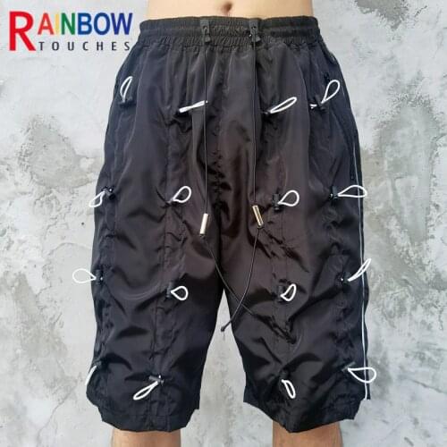 Rainbowtouches Mens Shorts 2021 New Web Celebrity Slapstring Shorts Hip-Hop High Street Mens Athletic Half Pants