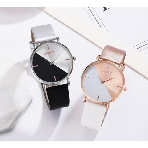 Leather Rose Gold Dress Female Clock Ladies Simple Bracelet Watches Top Brand Quartz Clock Luxury Brand Design Quartz Watch