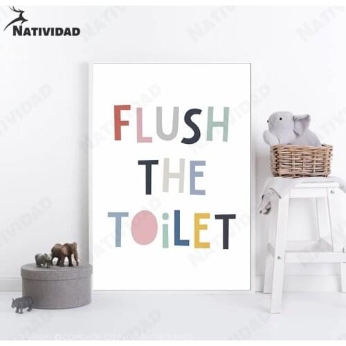 Childrens Cartoon Canvas Painting Wall Art Decor Poster Childlike Teaching Print Poster Living Room Bedroom Home Decoration