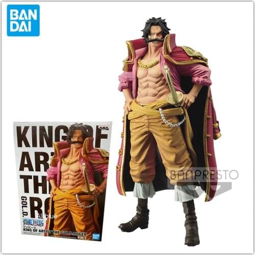 23Cm Original Banpresto Figurine One Piece Gol D Roger KOA King of Artist Collection Model Action Anime Figure Toys for Boys