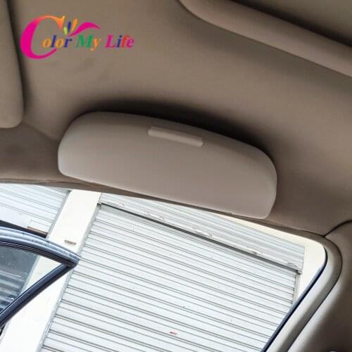 Color My Life Auto Accessories Car Sunglasses Holder Glasses Case Storage Box Fit for VW Audi Benz Honda Mazda Hyundai Chevrolet