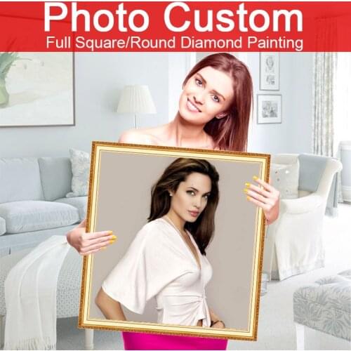 HOMFUN Photo Custom! Full Square/Round Drill 5D DIY Diamond Painting Private custom Cross Stitch 3D 5D Embroidery Decor BK