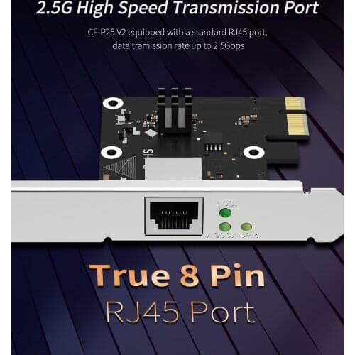 WI fi gigabit adapter gaming network card RTL8125 1*10/100/1000Mbps RJ45 Ethernet port 2.5Gbps PCI Express wlan Card Desktop PC