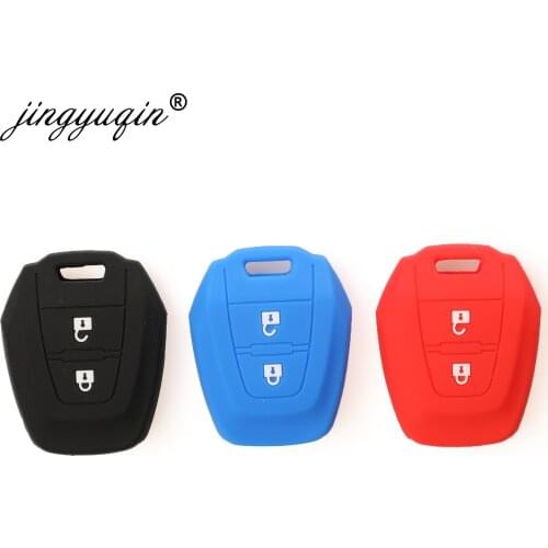 Jingyuqin 30pcs/lot 2 Buttons Ignition Key shell Case fit for Isuzu D-max Silicone Key Cover Protector Holder