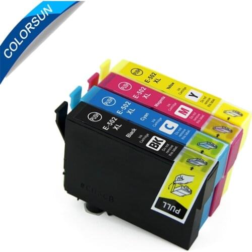 Colorsun T502XL 502 502XL full Ink Cartridge with Chip Compatible for epson XP5100 xp5105 WF2860 WF2865 printers