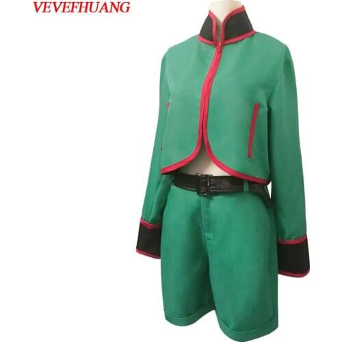 VEVEFHUANG Hunter X Hunter Gon Freecss Cosplay Costumes with Shoe Covers Full Set for Party Customized Halloween Suit for Adult